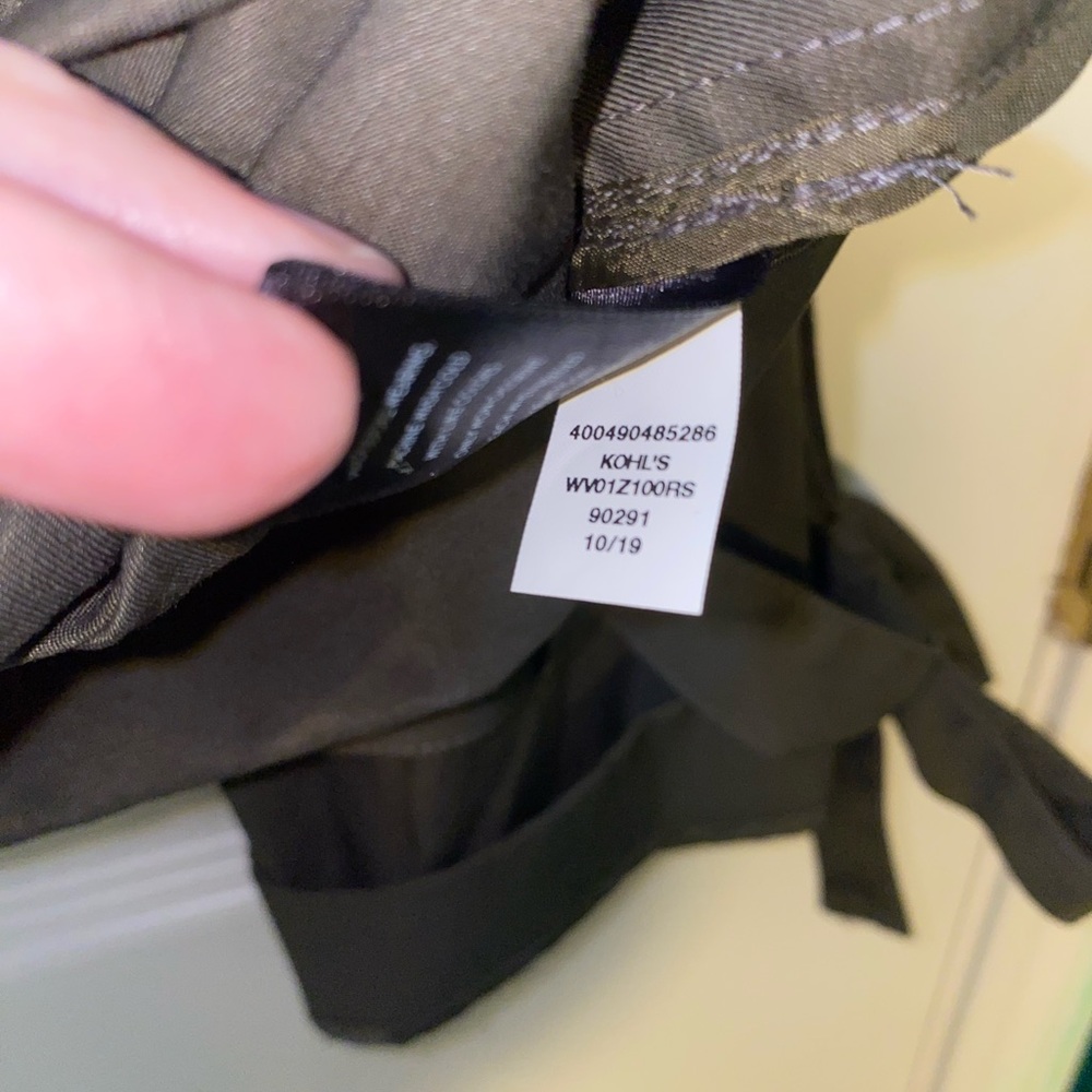 Simply Vera Vera Wang Dark Olive‎ Short Trench Coat - Picture 6 of 6